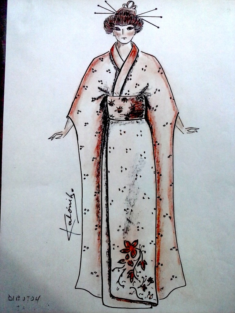 Mujer Con Kimono