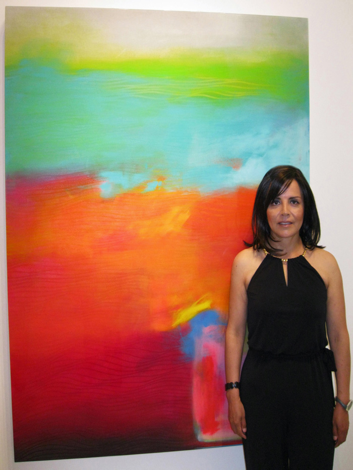 Tania Alcala Art Show (Lo Sublime, 2015, 64×48 in, mixed media on wood panel)
