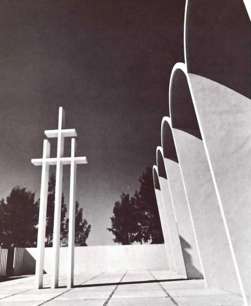 Iglesia para Hansenianos en Zoquiapan, Hospital “Dr Pedro Lopez” Zoquiapan, Ixtapaluca, Estado de Mexico, Mexico 1954