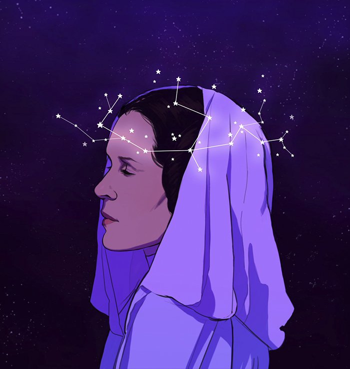 Carrie Fisher ilustraciones Princesa Leia 17