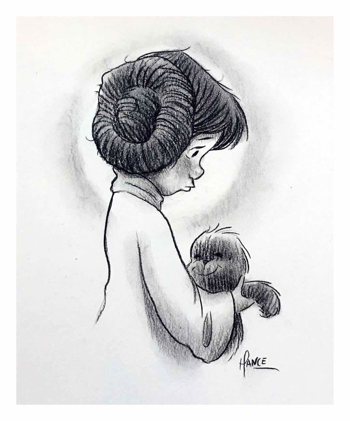 Carrie Fisher ilustraciones Princesa Leia 18