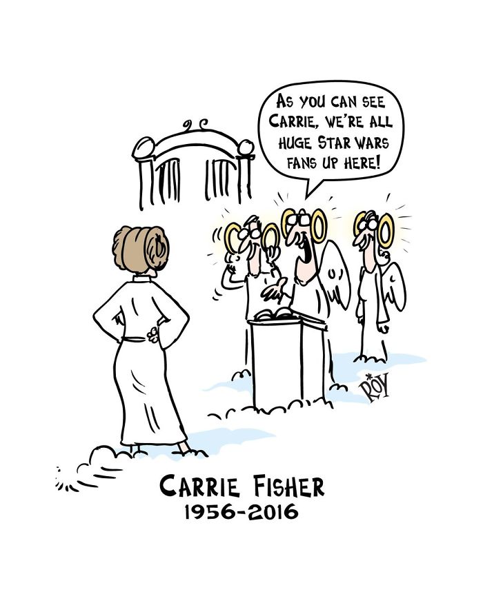 Carrie Fisher ilustraciones Princesa Leia 4