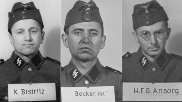 Kolomann Bistritz, de Hungría; Felix Becker, un granjero croata; Hans Ansorg, empleado bancario que se unió a las SS en 1933 y creció rápidamente en la fuerza