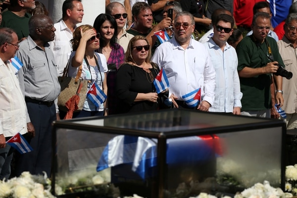 Fidel Castro Diaz-Balart durante el funeral del padre (REUTERS/Carlos Garcia Rawlins/archivo)