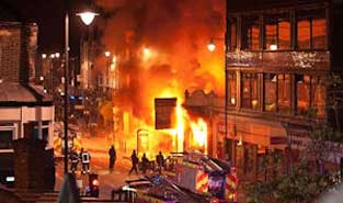 Jewish neighborhoods in London affected by rioting