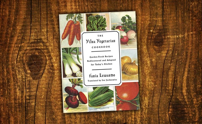 “The Vilna Vegetarian Cookbook”. Great book, unfortunately they left the Yiddish out!