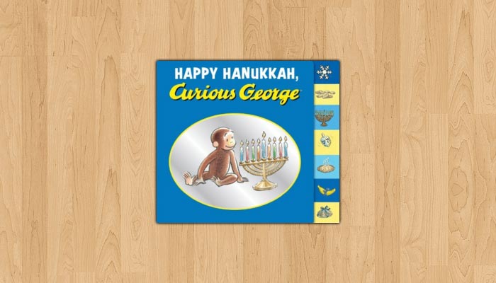 Happy Hanukkah, Curious George tabbed board book, by H. A. Rey