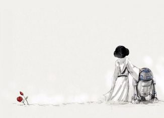 Carrie Fisher ilustraciones Princesa Leia 2