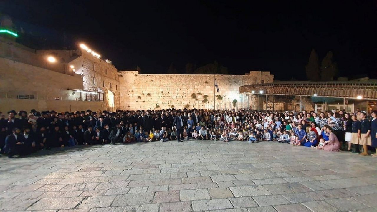 Image result for 104-year-old matriarch celebrates birthday at Kotel with 400 descendants