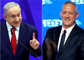 Benjamín Netanyahu y Benny Gantz Foto archivo: REUTERS/Amir Cohen y Corinna Kern