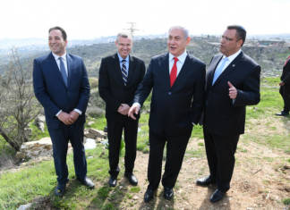 Benjamín Netanyahu visita Har Homá Foto: GPO Amos Ben Gershom vía GPO