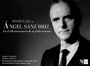 Cartel del homenaje a Ángel Sánz Briz.