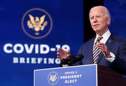 Joe Biden ofrece unas declaraciones desde Wilmington (Delaware)