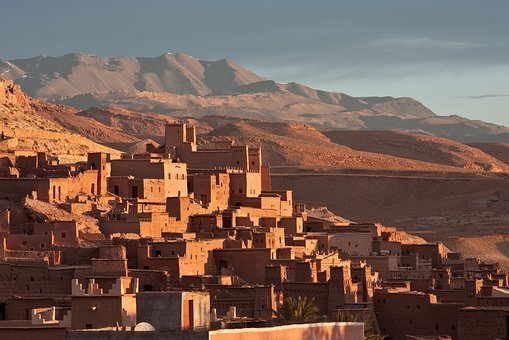 Morocco, Africa, Village, Mountains