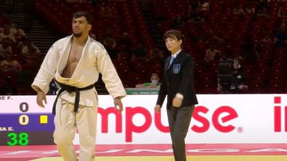 El judoca Fethi Nourine durante un combate, en una imagen de archivo.