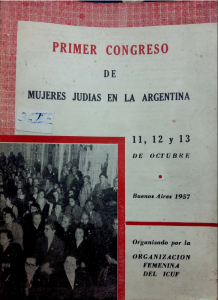 Tapa del cuadernillo dle Primer Congreso de la OFI