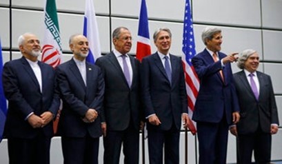 Representantes de Irán y de las potencias mundiales en la firma del acuerdo nuclear PAIC en Viena, julio, 2015 (Fuente: Reuters)