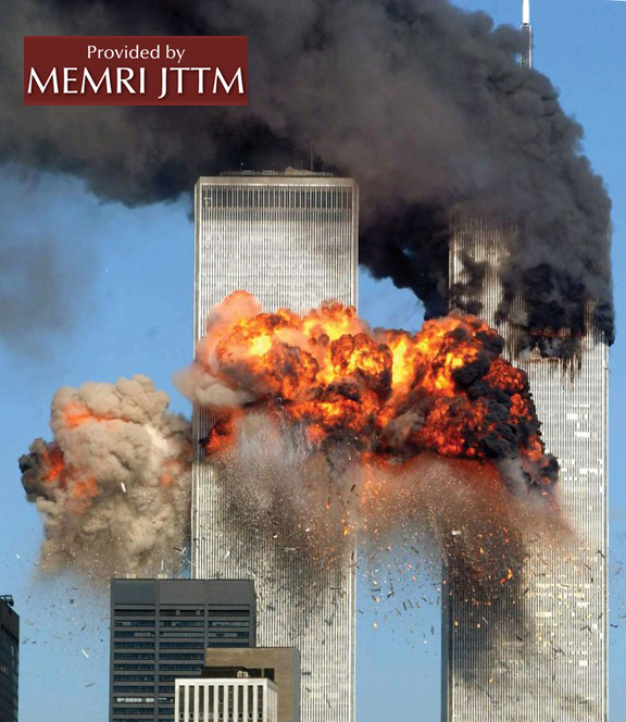 Torres Gemelas en llamas el 11-S