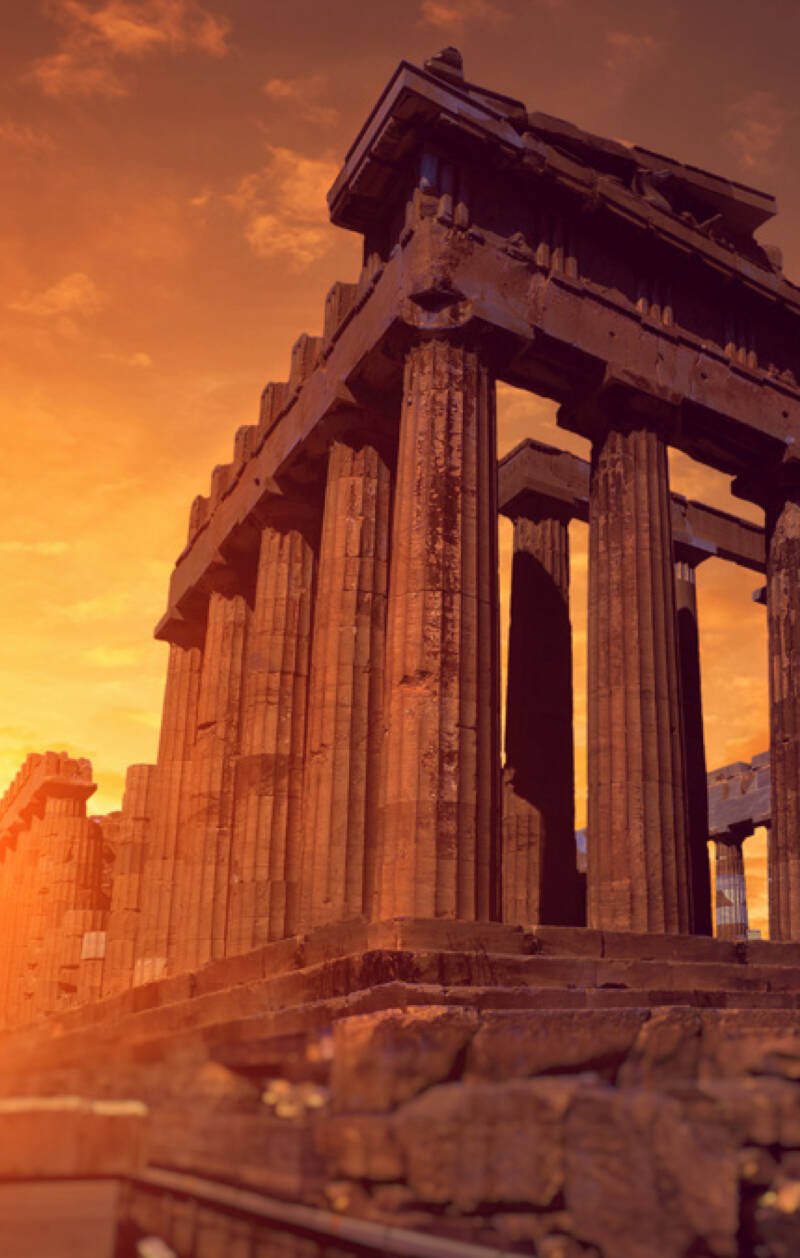 greek colosseum pillars ruins