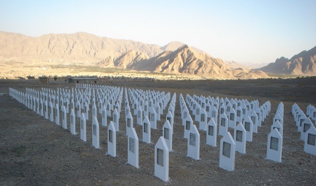 Baluchistán Shohda Qabristan, monumento a los caídos y cementerio de los mártires baluchis, está situado en Quetta. El día 13 de noviembre fue declarado día de los mártires baluchis. (Fuente: Twitter)
