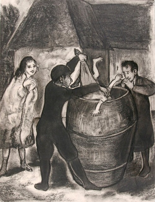 Rosy Lilienfeld, ilustración para «Hiob» de Joseph Roth, 1931. © 2022 by Jüdisches Museum Frankfort.