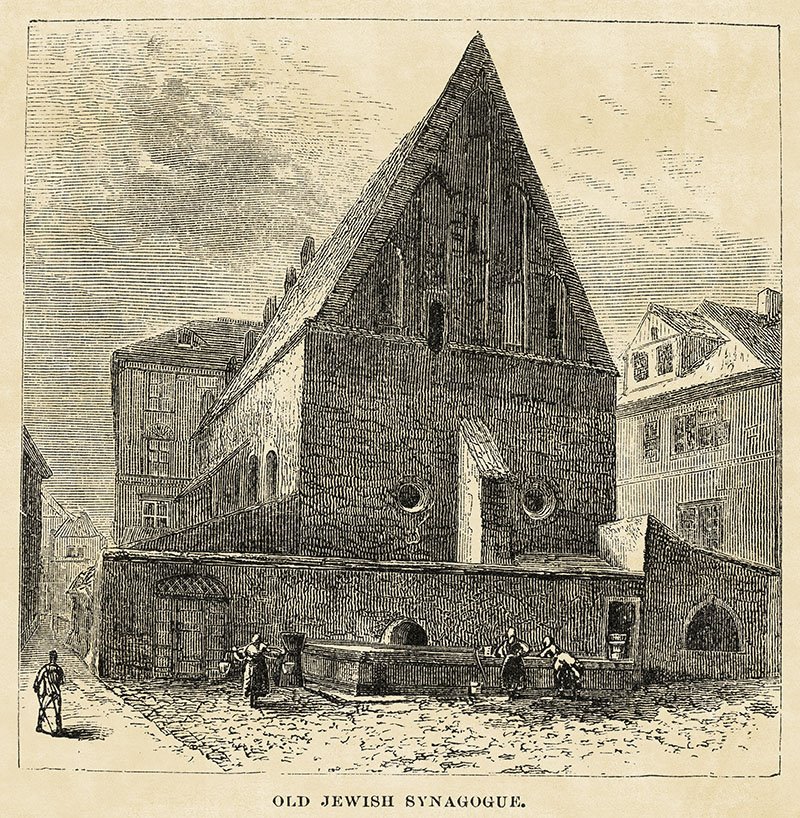 Sinagoga vieja-nueva de Praga, donde supuestamente se guardó el gólem. 