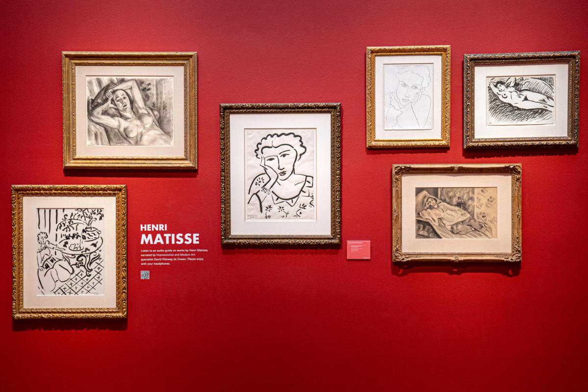 Fotografía de unas obras de Henri Matisse expuestas hoy en la casa de subastas Sotheby's en Nueva York (EE.UU.). EFE/Ángel Colmenares
