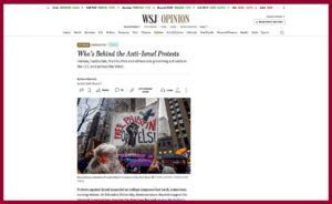 Director ejecutivo de MEMRI, Steven Stalinsky, en el artículo de opinión del ‘Wall Street Journal’: “¿Quién está detrás de las protestas antiisraelíes? Hamás, Hezbollah, los hutíes y otros están preparando a activistas en Estados Unidos y en todo Occidente”